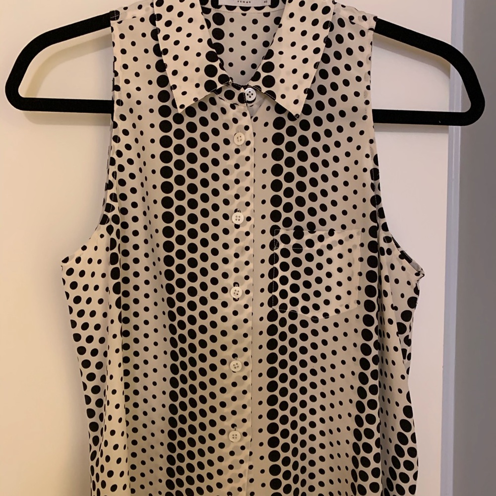 Black and white polka dot shirt